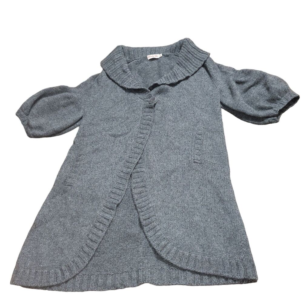 Dorothy Lee Women’s Sweater Wool Cashmere Grey Cardigan Pockets Size M‎